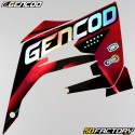 Kit decorativo Derbi Senda,  Gilera SMT,  RCR (Desde 2018) Gencod holográfico negro y rojo