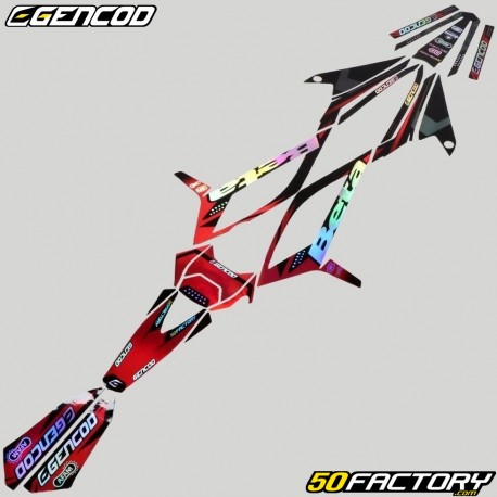 Decoration  kit Beta RR 50 (from 2021) Gencod black and red holographic