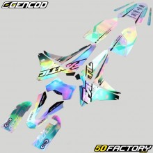 Decoration kit Fantic XE, XM 50, XMF, XEF 125 (since 2023) Gencod white and holographic turquoise