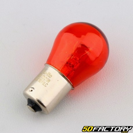 Bombilla de luz intermitente BA15S 12V 21W naranja