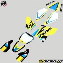 Kit decorativo Suzuki  RM XNUMX (desde XNUMX) Kutvek Cross  Rótulo amarelo