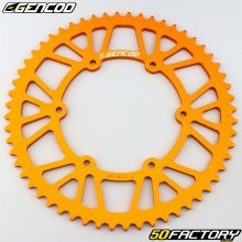 Rear sprocket 56 aluminum teeth 420 Derbi,  Aprilia,  Gilera,  Peugeot... Gencod Orange