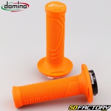 Puños Domino D100 D-Lock MX Grip naranjas