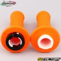 Punhos Domino D100 D-Lock MX Grip laranjas