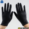 Guantes desechables de nitrilo para mecánicos Rubberex Pro negro (paquete de 100)