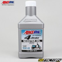 Óleo de motor 4T 10W40 Amsoil Scooter 100% synth&egrave;se 946 ml