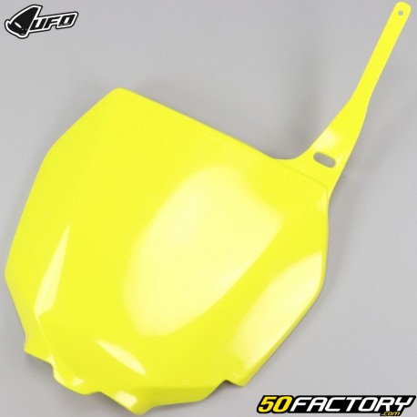 Placa porta número Suzuki RM 125, 250 (2001 - 2008), RM-Z 450 (2005 - 2007)... UFO amarillo