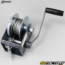 Manual winch 900 Kg of traction with 7.60 m of Ribimex steel cable