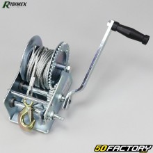 Manual winch 1100 Kg of traction with 10 m of Ribimex steel cable