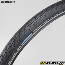 Pneu de bicicleta à prova de furos Schwalbe Marathon Plus 28x1.75 (47-622) faixas reflexivas