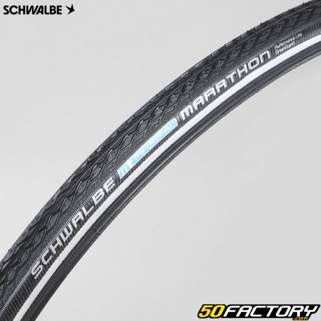 Bicycle tire 700x23C (23-622) Schwalbe Marathon GreenGuard reflective strips