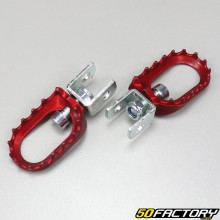 Suporte para os pés / Pousa-pés dianteiros Rieju Mrt, Mrx, Smx, Rrx, Tango MX vermelho