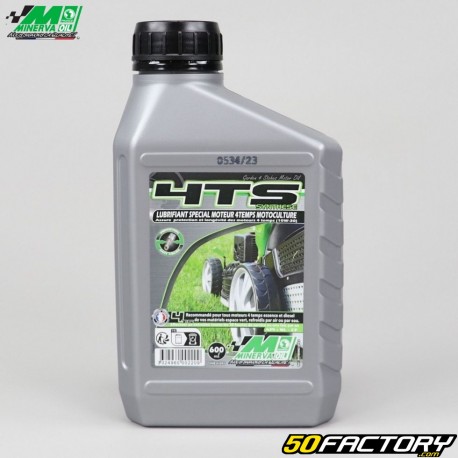 Huile moteur 4T 10W30 Minerva 4TS Motoculture 100% synthèse 600ml