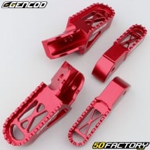 Front and rear footrests Sherco SE-R, SM-R... Gencod red