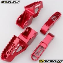 Front and rear footrests Rieju MRT, MRX,  SMX,  Tango... Gencod red
