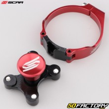 Bloco do garfo Ø56.4 mm 1 posição Honda CRF, Kawasaki KXF, Suzuki RM-Z 250, 450 ... Scar vermelho