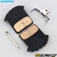 Pastillas de freno de bicicleta de metal sinterizado con aletas Shimano J04C