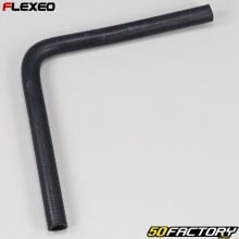 Elbow rubber hose 90° Ø12 mm Flexeo black