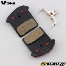 Organic bicycle brake pads with fins type Shimano Deore BR-M615... VBike
