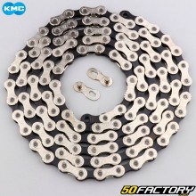 12-speed 126-link KMC 12 bicycle chain silver and black
