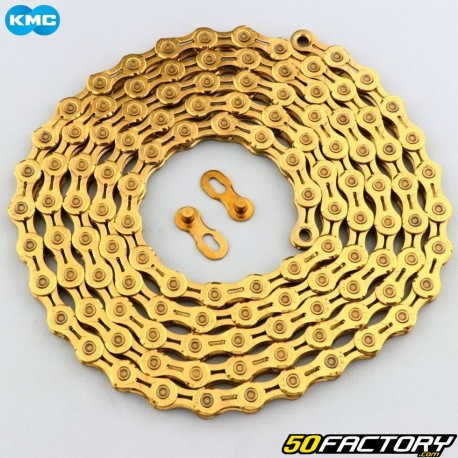 11-speed 118-link KMC 11EL cadena de bicicleta dorada