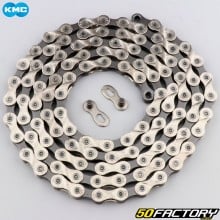 9-speed 114-link bicycle chain KMC X9 gray and silver