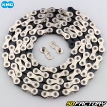 10-speed 114-link KMC 10 bicycle chain silver and black
