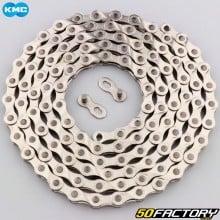 E-Bike Bicycle Chain 9 Speed ​​122 KMC 9 Links Silver