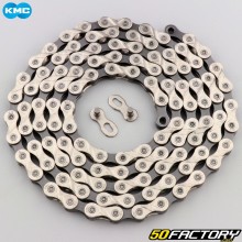 8-speed 114-link KMC 8 bicycle chain silver and gray