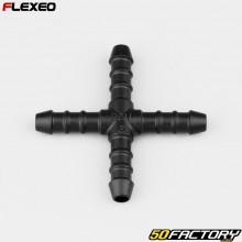 Attacco tubo flessibile in X Ø6 mm Flexeo nero