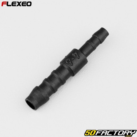Straight hose connector Ã˜6-4 mm Flexeo black