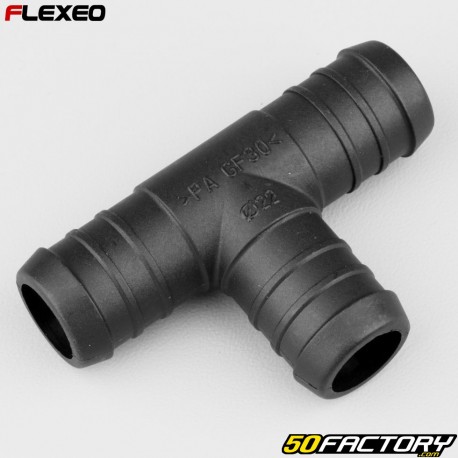 Black Flexeo Ã˜22 mm T-hose fitting