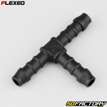 Conector de mangueira em T Ø6 mm Flexeo preto