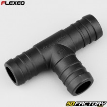 Conector de mangueira em T ØXNUMX mm Flexeo preto