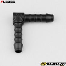 L-shaped hose connection Ø6 mm Flexeo black