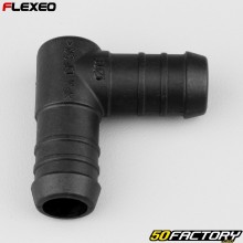 Conexão de mangueira em forma de L Ø18 mm Flexeo preto