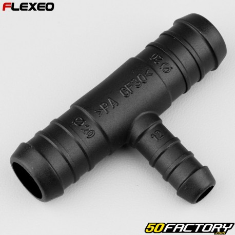 Ã˜20-20-12 mm Flexeo T-hose fitting black