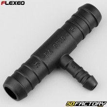 Conector de mangueira em T Ø16-16-8 mm Flexeo preto