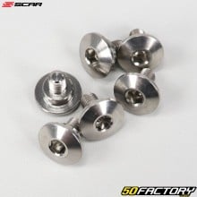 Tornillos de titanio para protectores de horquilla Honda CR, CRF 250, 450... Scar (lote de 6)