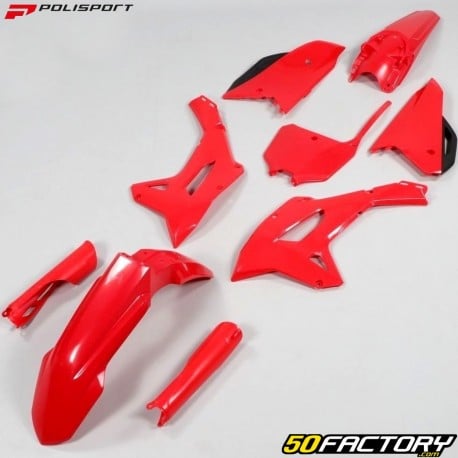 Kit plástico Honda CRF XNUMX R (desde XNUMX), XNUMX (desde XNUMX) Polisport  origem vermelha