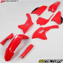 Kit plástico Honda CRF 250 R (desde 2022), 450 (desde 2021) Polisport origem vermelha