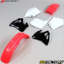 Honda CR Plastics Kit 125 R (1995 - 1997), 250 (1995 - 1996) Polisport red and white