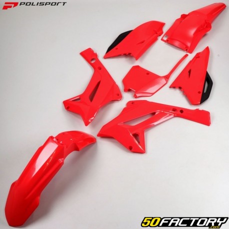 Kit de plásticos reestilizado (2022) Honda CR 125, 250 R (2002 - 2007) Polisport vermelho