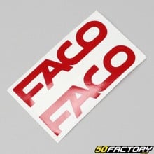 Faco decals for engine casings Peugeot 103, MBK 51 red
