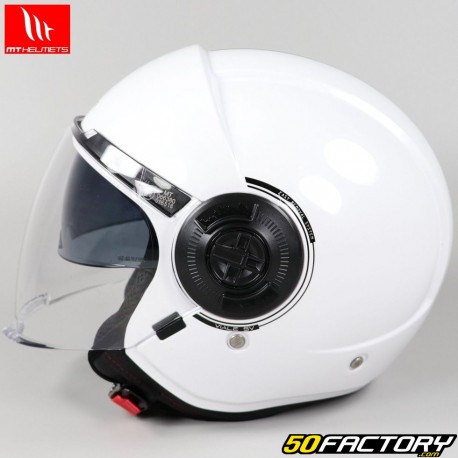 Capacete de jato MT Helmets Viale SV S Solid A0 branco
