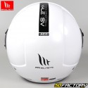 Casco jet MT Helmets Viale SV S Solid A0 blanco