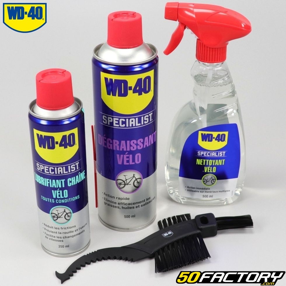 Pack de 3 produits moto WD-40 avec nettoyant, lustreur et