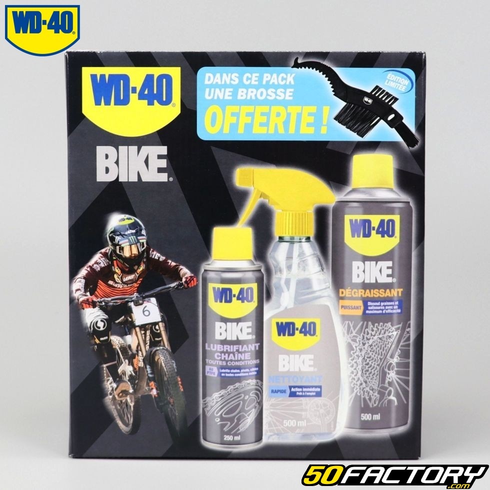 Pack de 3 produits moto WD-40 avec nettoyant, lustreur et