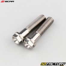 Viti in titanio per piastre forcella, steli forcella Yamaha YZF 250, 426 ... Scar (lotto di 2)