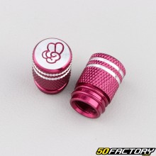 Red aluminum tuning valve caps (pair)